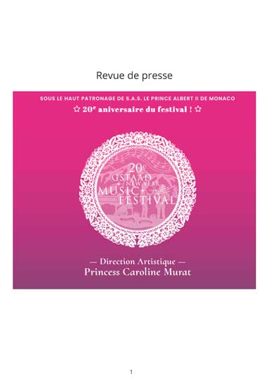 Revue de presse GNYMF 2025-2026